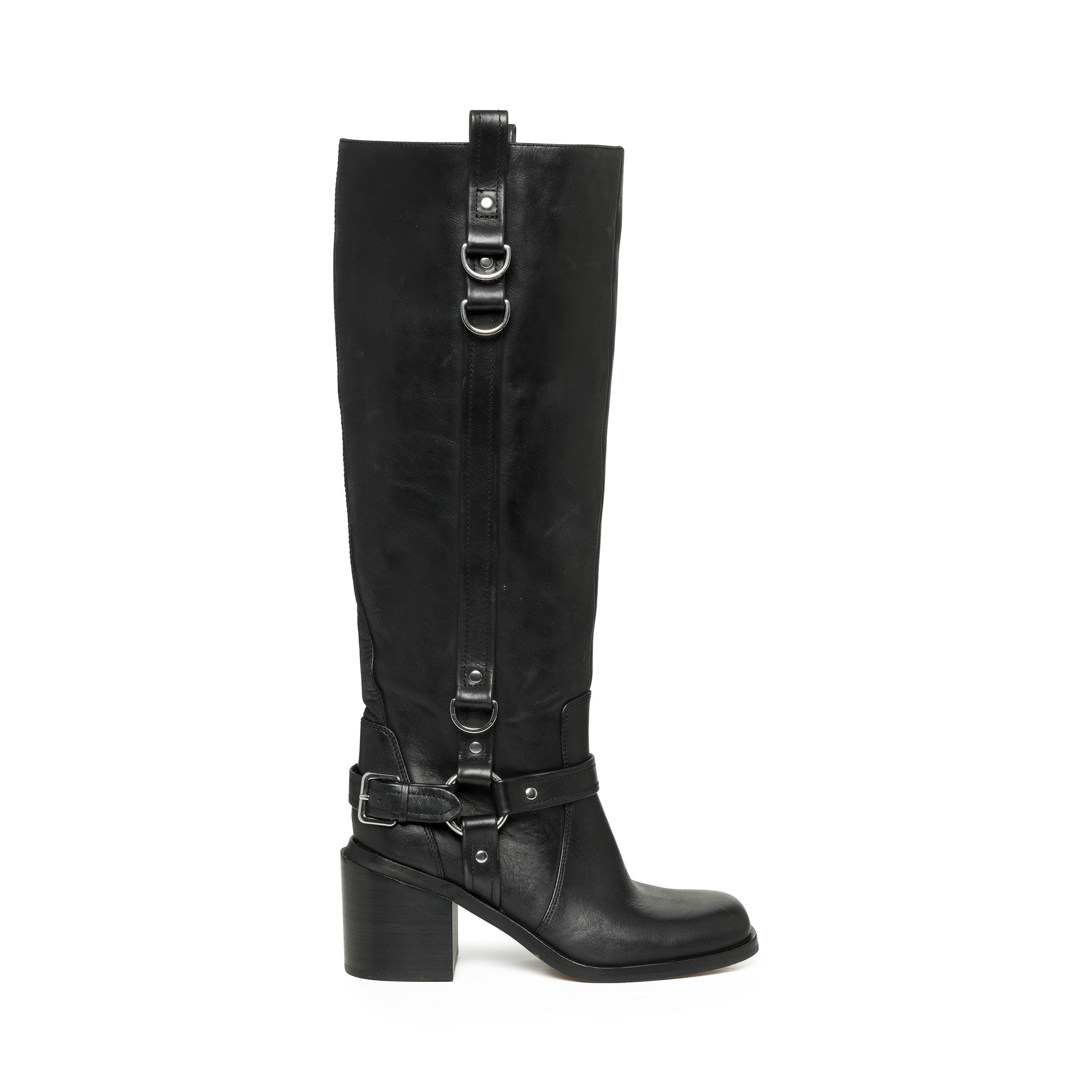Vase Boot BLACK LEATHER