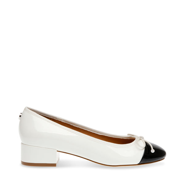 Cherish-C Flat Shoe COCONUT MILK/BLACK PATENT