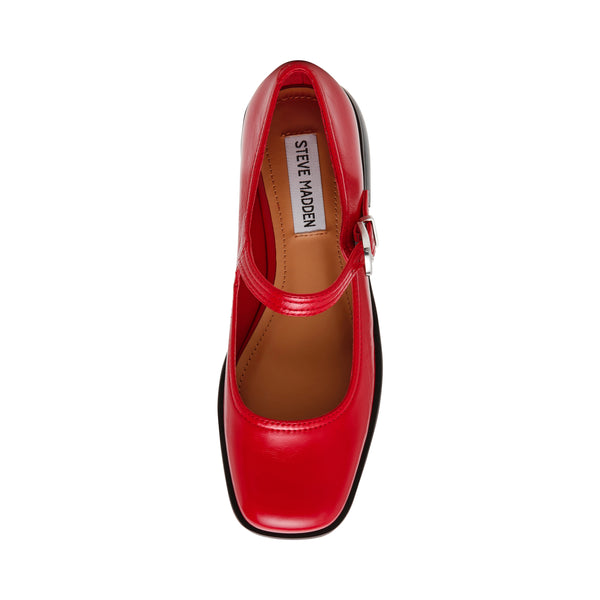 Delancy Flat Shoe RED LEATHER