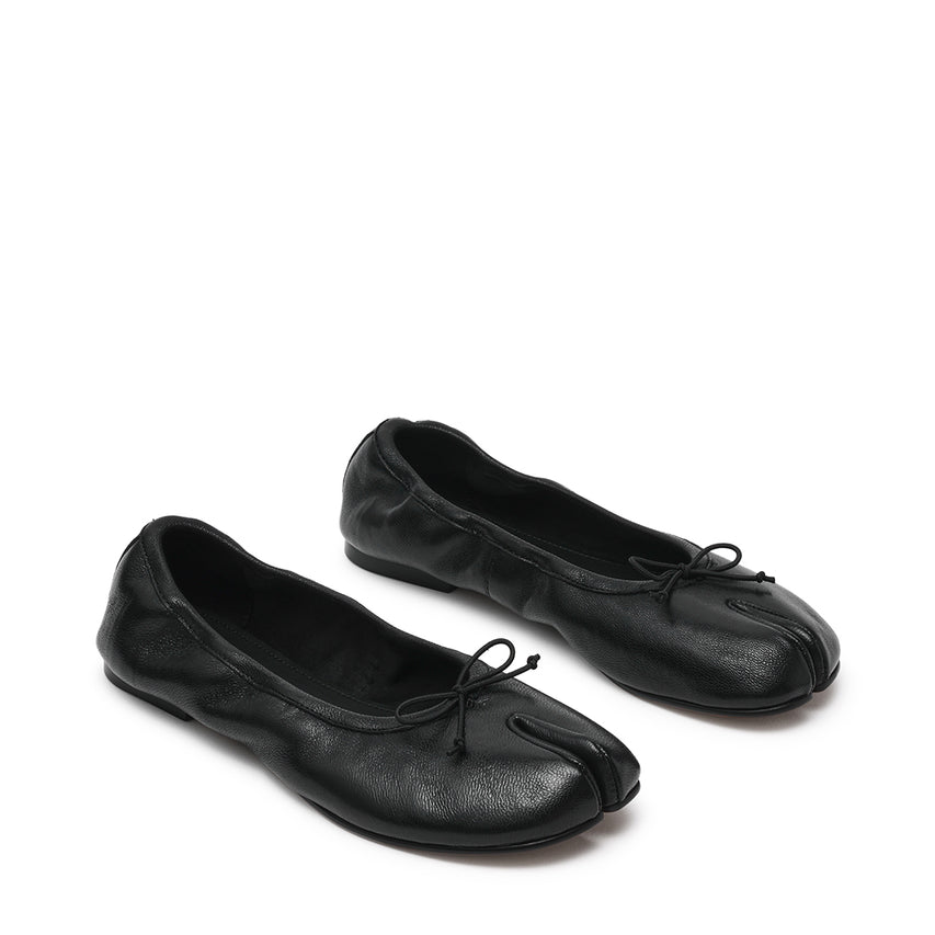 Carin Flat Shoe BLACK LEATHER