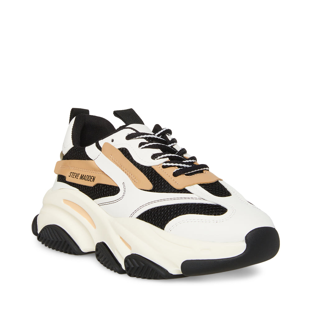 Steve Madden Possession-E Sneaker BLK/TAN Sneakers All Products