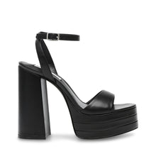 Steve Madden Timely Sandal BLACK LEATHER Sandals All Products