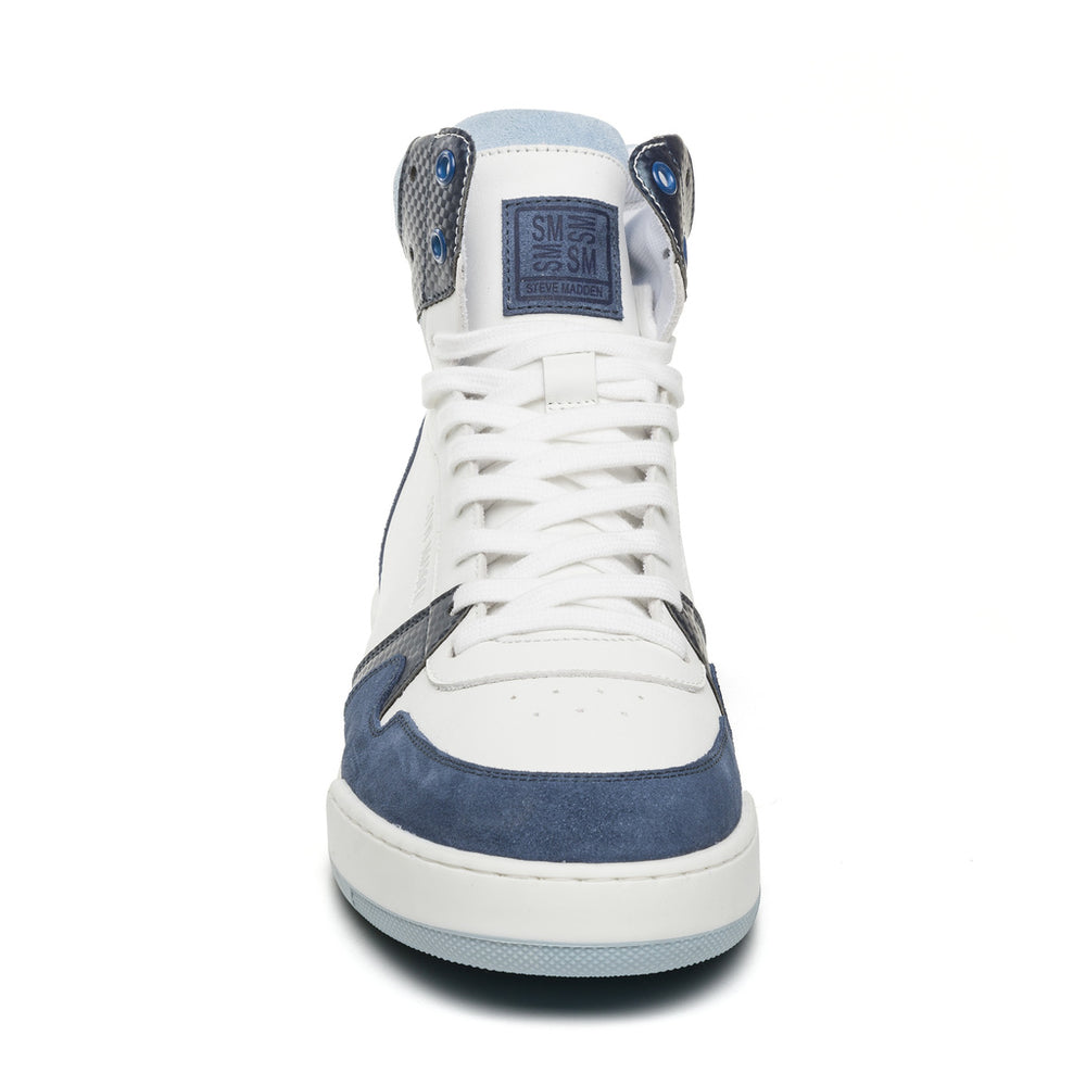 Steve Madden Men Kobe-M Sneaker WHT/LT BLUE Sneakers All Products