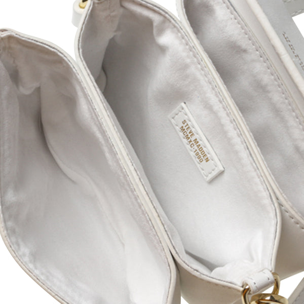 Brare Leather Clutch WHITE